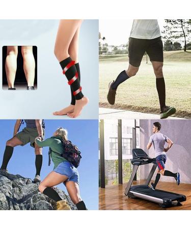 Shop Compression Stockings for Men & Women - Elastic Calves Support for Running & Sports (Black Size L) - Buy Online on SooperMarket.com