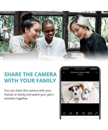 PAPIFEED 1080P Pet Camera Indoor Security Cam | 5Ghz WiFi | Two-Way Audio | Night Vision | Motion Detection | Alexa & Google Assistant Compatible - Buy Online on SooperMarket.com