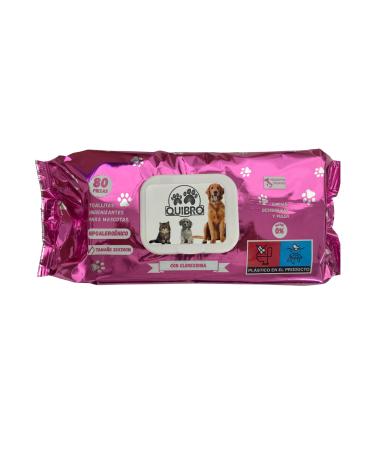Quibropets wet wipes with chlorhexidine for the paw hygiene of dogs and cats thorough and effective cleaning in a step paw cleaner for pets 80 pieces