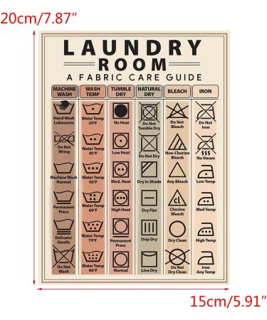 Magnetic Laundry Symbols Laundry Care Guide Convenient Laundry Guide Magnets For Washer Home Washing Laundry Sign Laundry Symbol Meanings Laundry Magnet - Buy Online on SooperMarket.com