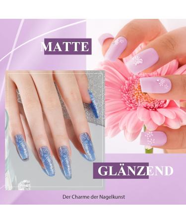 Poly Nail Gel Starter Set with 36W UV/LED Lamp | Phoenixy Blu Purple 6 Colors Base & Top Coat Perfect Gift! - Buy Online on SooperMarket.com