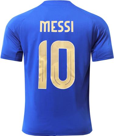 Hawkara Argentina #10 Messi Copa America Children's Jersey Set - Youth Football Shorts & Socks in Blue (Age 8-9) - Buy Online on SooperMarket.com