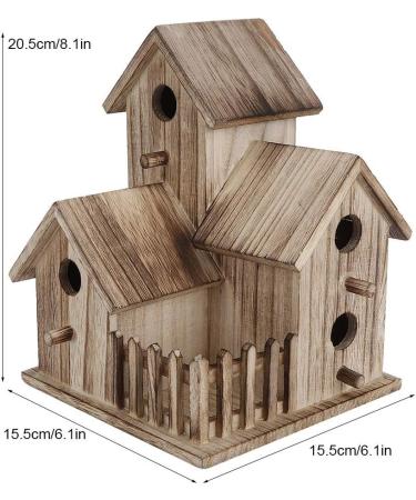 Esenlong Wooden Bird House - Garden Novelty Nesting Box for Birds - Eco-Friendly Sustainable Forests - Ideal for Outdoors, Trees, or Balconies - Buy Online on SooperMarket.com