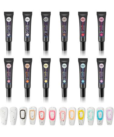 Joyeee 12 Colour Nail Sculpture Gel 8g 5D Candy Jelly Nail Painting Gel DIY Modeling Nail Set Non-Stick Hand Multifunctional Soft Tubes 3D Carving Embossed Gel for Nail Art Decoration Nail Design nailgel039 - Buy Online on SooperMarket.com