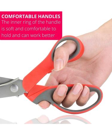 Mr. Pen Pinking Shears - Zig Zag Scissors for Fabric, Decorative Edge Sewing Scissors with Designs - Buy Online on SooperMarket.com
