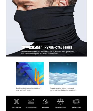 TSLA Men's UPF 50+ Mock Long Sleeve Compression Shirt | 1 or 3 Pack | Athletic Workout & Water Sports Rash Guard | Black Medium - Buy Online on SooperMarket.com