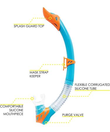 Cressi Kids Snorkeling Kit for Children (Ages 3-8) | Rocks Combo | Blue/Orange - Buy Online on SooperMarket.com