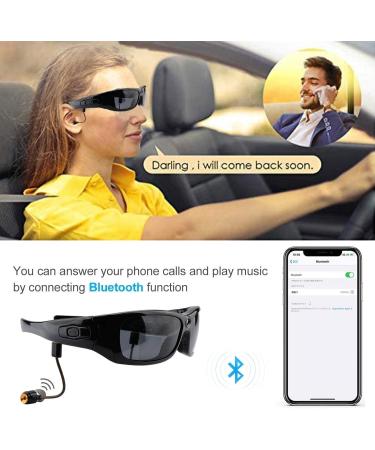 ABTOCWUK Bluetooth Sunglasses Camera - HD 1080P Video, Sports Action Camera with Polarized UV Protection Lenses - Perfect Gift for Family and Friends - Buy Online on SooperMarket.com