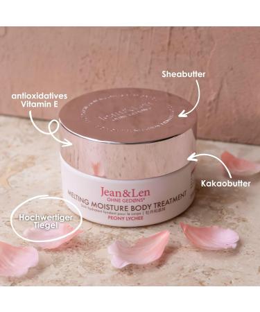 Jean & Len Melting Moisture Body Treatment - Peony & Lychee | Nourishing Vegan Body Butter for Normal Skin | Paraben & Silicone-Free 200ml - Buy Online on SooperMarket.com