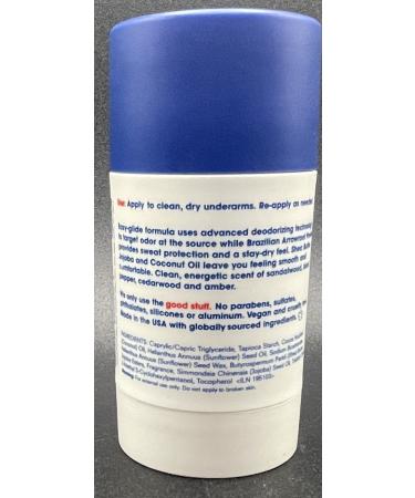 Huron Men's Aluminum-Free Deodorant - Sandalwood, Black Pepper & Cedarwood Scent - 3 Oz Pack - Buy Online on SooperMarket.com