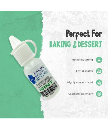 Baking Beauty and Beyond Concentrated Food Flavouring Oil - Dozen of Professional Quality Food Grade Flavouring Oil for Candy Making Baking Cooking Lip Balm and Lip Gloss - Mint (50ml) - Buy Online on SooperMarket.com