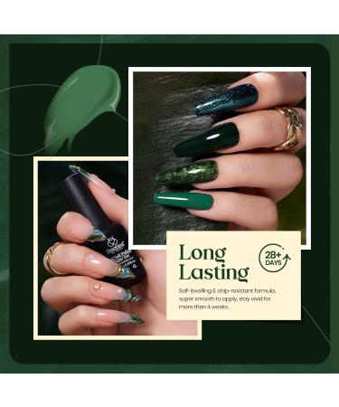 Beetles Green Gel Nail Polish Set - 6 Colors Forest Dark Green UV LED Soak Off - DIY Manicure Nail Kit for Home & Salon - Buy Online on SooperMarket.com