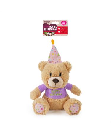 Rosewood Chubblez Bonnie Birthday Bear Plush Dog Toy Gift for Dogs