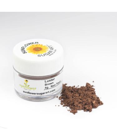 Brown Edible Luster Dust | Edible Powder & Dust | Food Grade Luster Dust for Decorating, Fondant, Baking | Polvo Matizador | Cakes, Vegan Paint, & Dust | 4 Grams