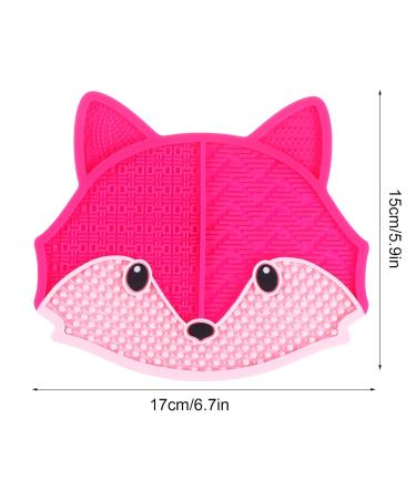 KALLORY Silicone Makeup Applicator & Brush Cleaner Pad - Fox Shaped Cosmetic Scrubber Tool for Effortless Makeup Brush Cleaning - Buy Online on SooperMarket.com