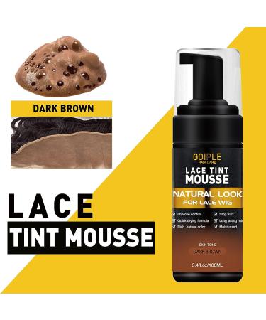 Lace Tint Melting Hair Mousse - Dark Brown | Wig Glue Set for Women Hair Wigs, Toupees, and Hairpieces - Buy Online on SooperMarket.com