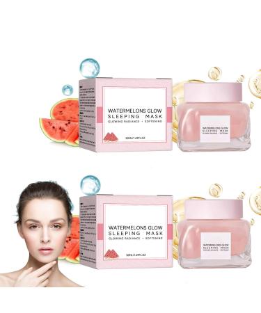 Nmbol Watermelon Sleep Mask 50 ml*2 Watermelon Skincare Phosphorescent Skin Care melon Glow Niacinamide Moisturize Lightening Serum Hydrate And Lightening