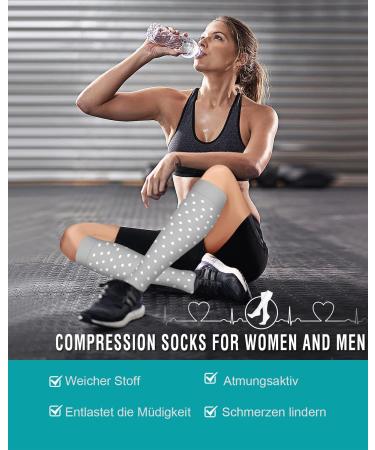 Blongw Compression Stockings for Men - 6 Pairs Knee Support Socks for Sports Travel & Running | A3-Assorted 01 L-XL - Buy Online on SooperMarket.com