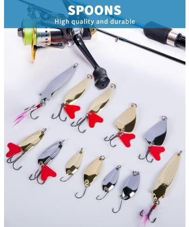 GOANDO 380 Pcs Freshwater Fishing Lures Kit - Bass, Trout, Salmon Bait Tackle Box with Spoon Lures, Worms, Crankbait, Jigs, Hooks - Fishing Accessories Set - Buy Online on SooperMarket.com