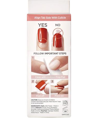 KISS imPRESS Press-On Manicure I'd Rather Be Short Length Square with PureFit Technology Includes Prep Pad Mini File Cuticle Stick and 30 Fake Nails - Buy Online on SooperMarket.com