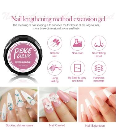 Builder Gel Nail Kit - Poly Gel Nail Kit - Clear Poly Nail Gel Kit Nail Strengthen Gel with Nail Brush - Builder Gel Nail Extension Set Poly Glue Nail Art UV Builder Quick Gel - Buy Online on SooperMarket.com