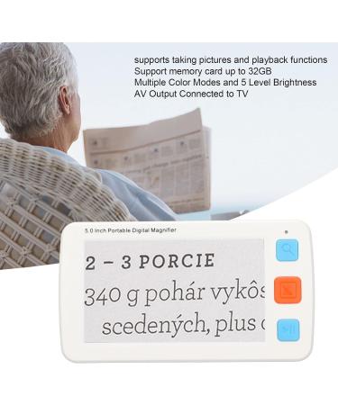 Portable Digital Magnifier Reading Aid | 5.0 Inch LCD Screen | Handheld Electronic Reading Aids 4X-32X Zoom | Memory Function | UK - Buy Online on SooperMarket.com