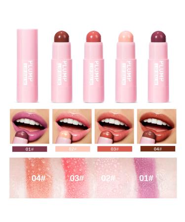 Plumping Lip Balm: Hydrating Tinted Lip Polish for Dry, Cracked Lips - Deep Nourishing Moisturizing Lip Gloss (Brown Vermeil) - Buy Online on SooperMarket.com