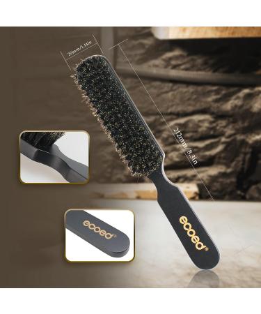 Ecoed Boar Bristle Brush 2pc Set for Fine & Medium Hair | Ideal for Smoothing, Waves & Beards | Gentle on Scalp | Enhances Texture - Buy Online on SooperMarket.com