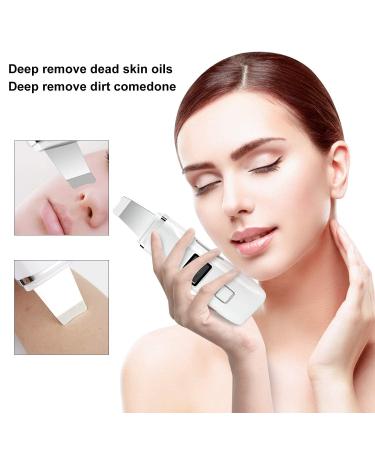 Skin Scrubber Face Spatula Exfoliator & Blackhead Remover with 5 Modes LED Display - Facial Pore Cleaner & Comedones Extractor for Deep Cleansing - Buy Online on SooperMarket.com