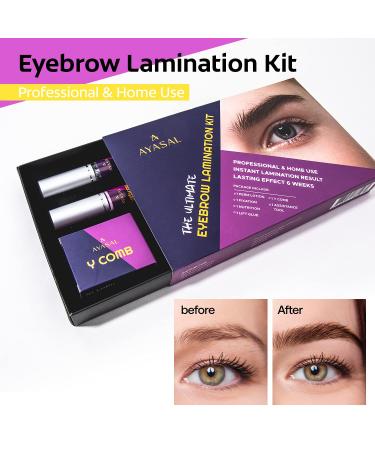 Professional Eyebrow Lamination Kit | DIY Brow Lift at Home | Instant Results | Fuller & Thicker Brows for 6 Weeks | Includes Brow Gel, Brush, and Micro Brushes - Buy Online on SooperMarket.com
