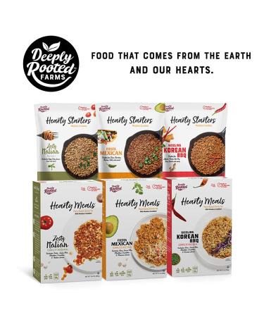 Deeply Rooted Hearty Starters Zesty Italian Meatless Crumbles - Plant-Based High Protein Vegan Non-GMO Clean Allergen Gluten Free Keto - 4.7 oz - Perfect for Pizza & Pastas - Buy Online on SooperMarket.com