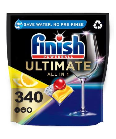 Finish Quantum Ultimate Dishwasher Tablets Lemon Scent 85 Tablets Bulk Buy 4 Pack (Total 340 Tablets)