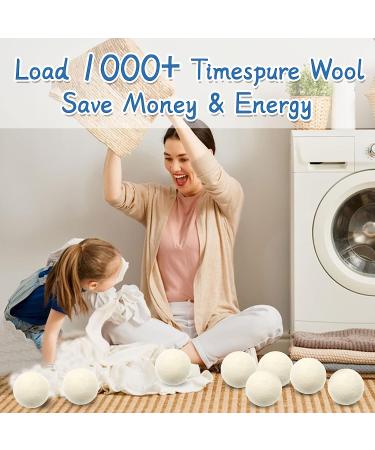 Erosbon Organic Wool Dryer Balls 8 Pack - Natural Fabric Softener for Sensitive Skin - Baby Safe & Hypoallergenic - Reduce Wrinkles & Save Time - Buy Online on SooperMarket.com