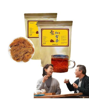 Golden Silk Red Snow Tea Senusto Red Snow Tea 50 g/Bag Tibetan Plateau Red Snow Tea Natural Red Snow Tea Red Snow Tea Unique Chinese Tea (2PCS)