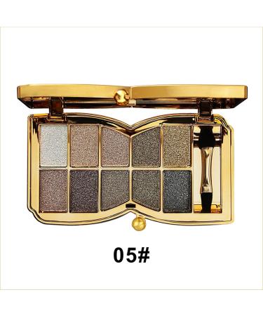 10 Colors Glitter Eyeshadow Pallet Shimmer Colorful Eyeshadow Palette Makeup Diamond Bright Makeup Shimmery Highly Pigmented Waterproof Long-lasting Sweatproof Practice Make Up - Buy Online on SooperMarket.com