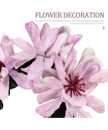 minkissy Flower Hair Tie Stretchy Hair Band Ponytail Holder Elastic Hair Ring Hair Accessory - Buy Online on SooperMarket.com