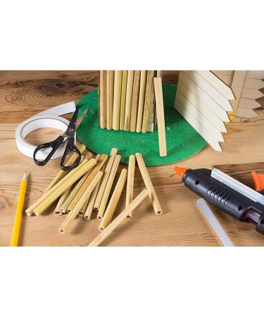 100 Pack Natural Bamboo Sticks for Crafts - 5.2 Long, 0.26-0.37 Thick - DIY Bee Houses, Jewelry Projects - Craft Supplies - Buy Online on SooperMarket.com