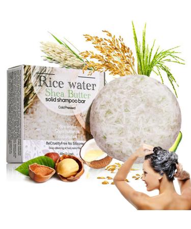 Rice Water Hair Shampoo Soap Bar Anti Dandruff Shampoo Bar Rice Water for Hair Growth for Hair Growth Nourishing Volumizing Cleansing Moisturizing & Strengthening For Dry Damaged Hair-Cruelty Free