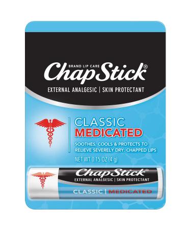 ChapStick Lip Balm Medicated 0.15 oz (Pack of 3) Medicated 0.15 Ounce (Pack of 3)