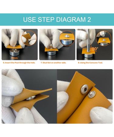 15mm Stainless Steel Snap Fasteners Kit for Leather Craft - 45 Set Snaps with Tools, 3 Colors - Ideal for Windbreaker, Shirts, Jackets, Backpacks, Wallets - Buy Online on SooperMarket.com