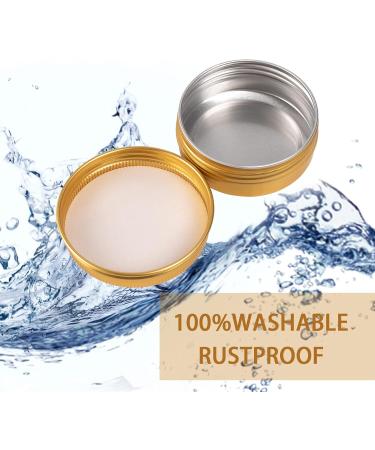 Buy 1 oz Screw Top Aluminum Tin Jar with Lid & Labels - Gold Pack of 32 | International Shipping Available - Buy Online on SooperMarket.com