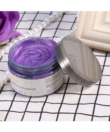 Filfeel Hair Color Wax 120g - Unisex Disposable Dye Ointment for DIY Hair Styling - Perfect for Halloween & Cosplay (Violet) - Buy Online on SooperMarket.com