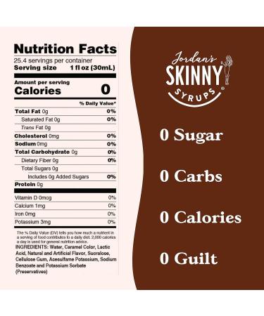 Jordan's Skinny Syrups Sugar Free Coffee Syrup Mocha Flavor Drink Mix Zero Calorie Flavoring for Chai Latte Protein Shake Food & More Gluten Free Keto Friendly 750mL - Buy Online on SooperMarket.com