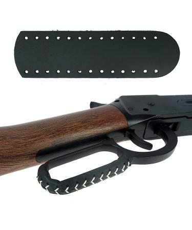 6 Stitched Genuine Leather Wrap Kit for Lever Action Rifle & Shotgun - Black Crazy Horse Leather - Buy Online on SooperMarket.com