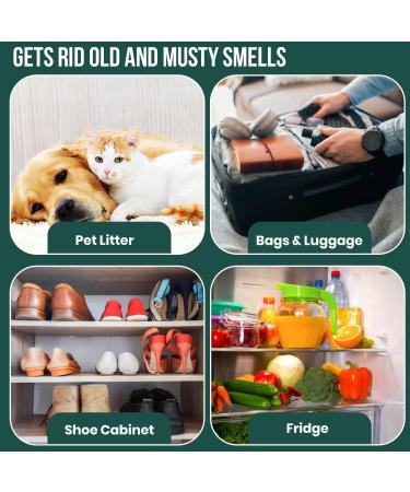 Oasisworks Bamboo Activated Charcoal Air Purifying Bags (4 Pack) - Odor Absorber for Home and Car - Pet Friendly Charcoal Air Purifier Bags - Buy Online on SooperMarket.com