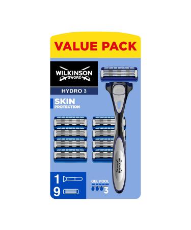 Wilkinson Sword Hydro 3 Skin Protection Men's Razor with 9 Refills