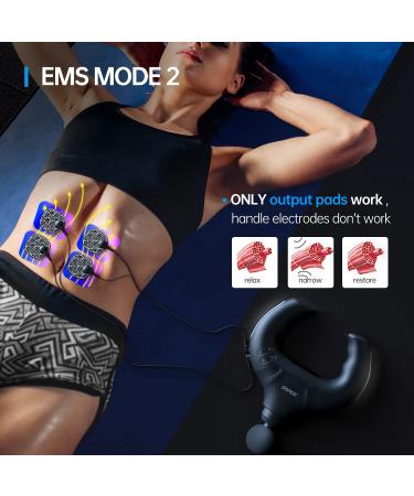 Upgraded Deep Tissue Massage Gun with EMS Technology - 20 Speed Percussion Muscle Massager for Pain Relief and Relaxation - Handheld Electric Pulse Massager with 20 Pads - Black - Buy Online on SooperMarket.com