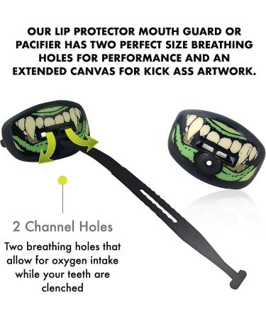 DAMAGE CONTROL Pacifier Mouthpiece  Mouth Piece for Sports  Football Mouthpiece with Helmet Strap  Protects Interior and Exterior of Mouth  Allows Airflow  No Boiling Monster - Buy Online on SooperMarket.com
