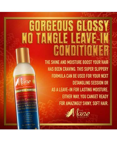 The Mane Choice A-MAZ-ZON Hair Day Gloss Leave-In Conditioner - Hydrating & Nourishing Formula with Biotin, Vitamins C, D, E - Buy Online on SooperMarket.com
