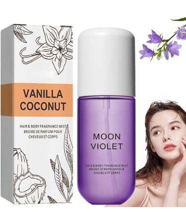 Vanilla Perfume Body Mist Travel Size Body & Hair Fragrance Mist 50 Ml Travel Size Long Lasting Perfume Spray (violet)